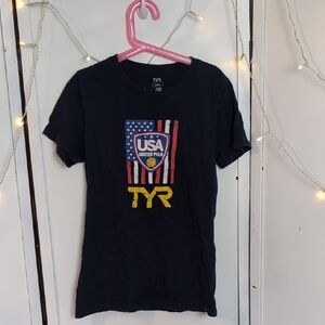 TYR Kids USA Water Polo Navy Tee